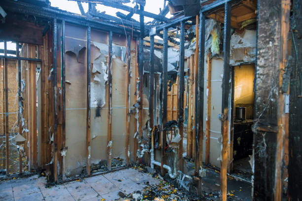 Professional Fire Damage Removal technician working in Amery, WI